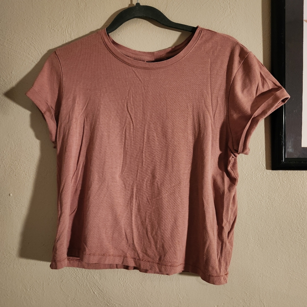 Rachel Zoe Dusty Rose Short Sleeve Tee